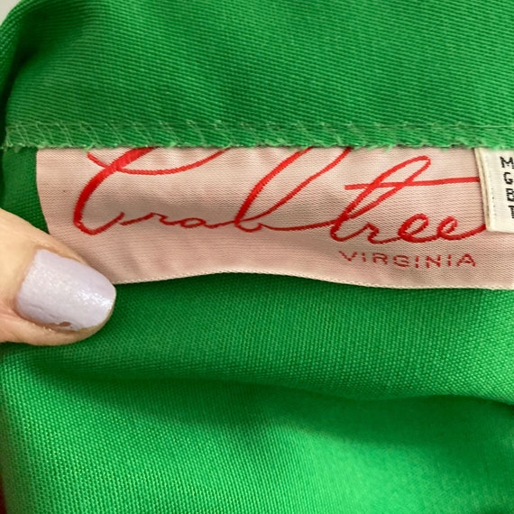 Vintage Maxi Wrap Skirt Watermelon Applique Kelly… - image 3