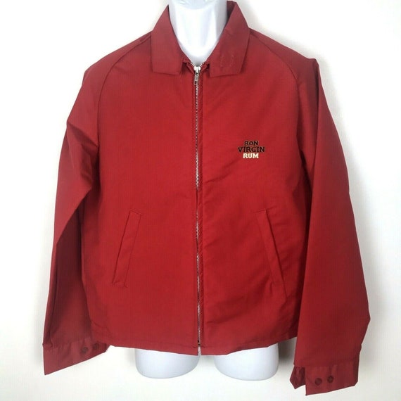 Vintage Red Harrington Jacket Medium Ron Virgin R… - image 2