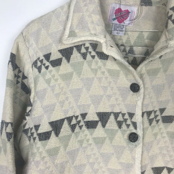 Vintage 80s Keren Hart Blanket Jacket L Womens Be… - image 2