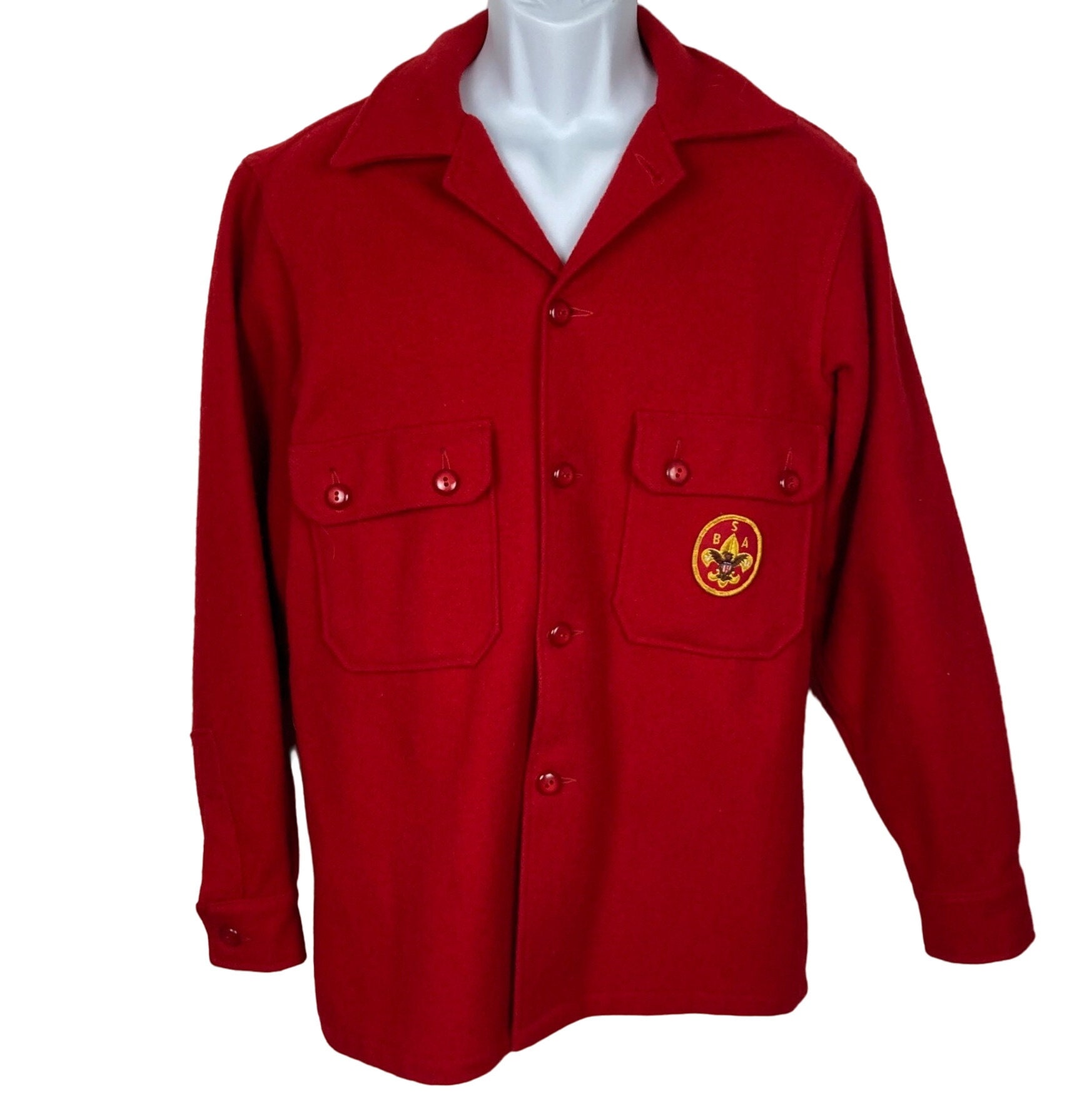Boy scout green wool deals jacket
