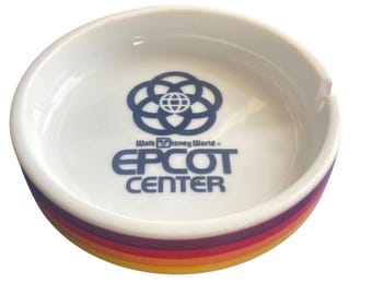 Walt Disney World Epcot Center Rainbow Ashtray, 1980s Vintage JapanEdit