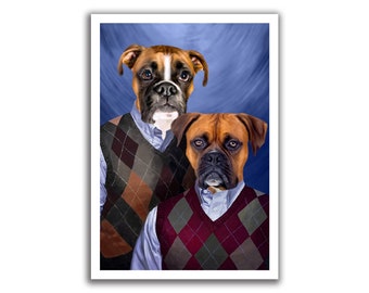 funny pet portrait canvas