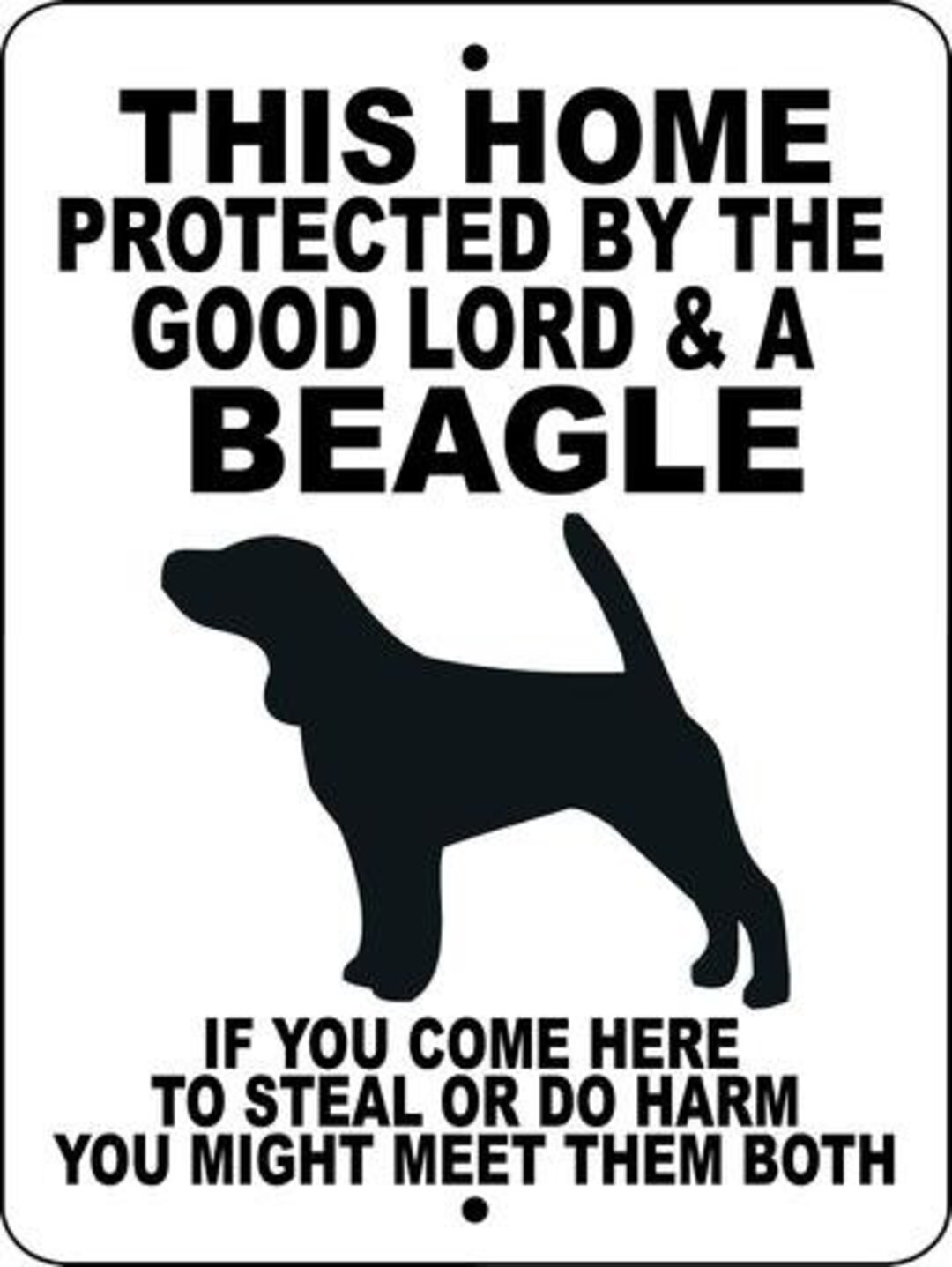 Beagle Dog Aluminum Sign: 9x12, or 12x18 - Etsy
