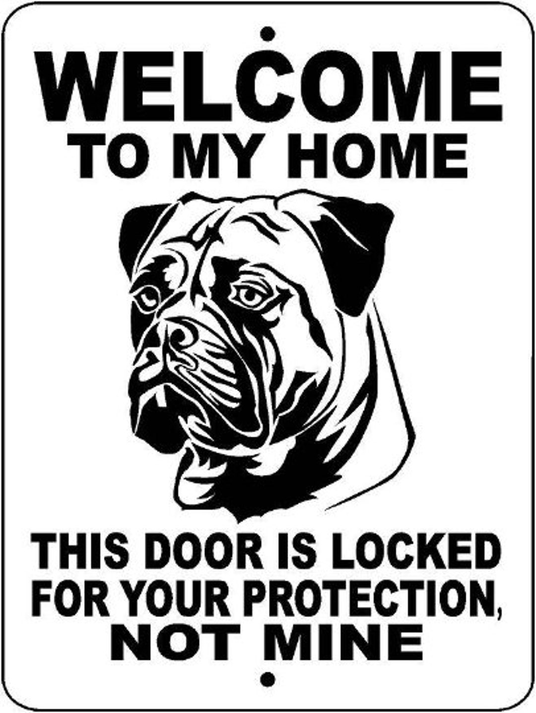 Bull Mastiff, English Mastiff Dog Aluminum Sign: 9x12, or 12x18 - Etsy