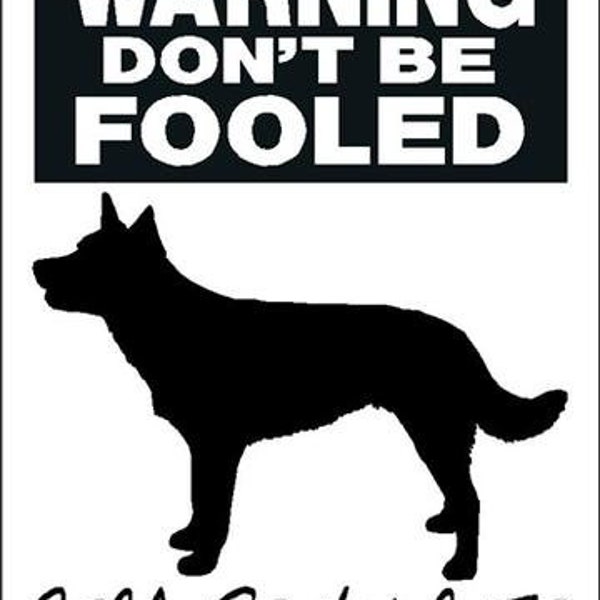 Australian Kelpie Dog Aluminum Sign: 9"x12", or 12"x18"