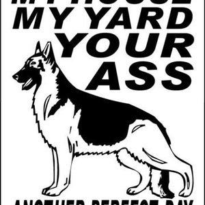 German Shepherd Dog Aluminum Sign: 9"x12", or 12"x18"