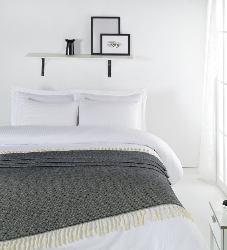 King Size Mustard Diamond Bed Blanket Throw Blanket Etsy