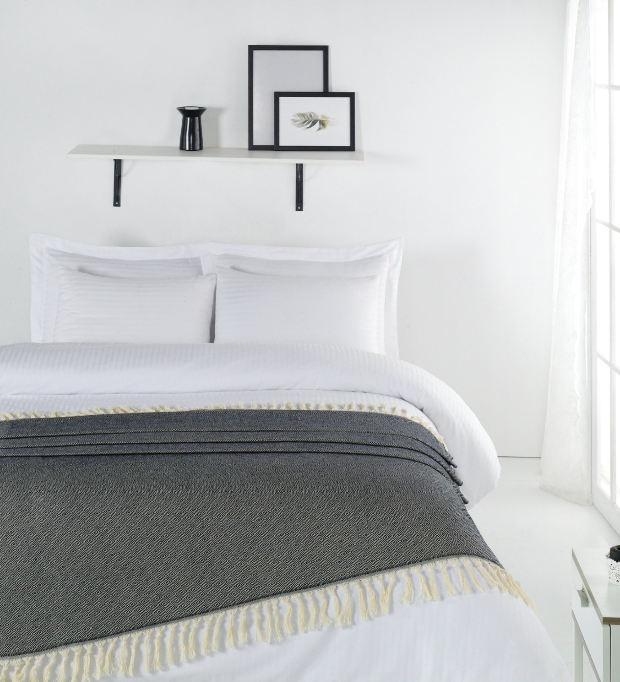 King Size Mustard Diamond Bed Blanket Throw Blanket Etsy