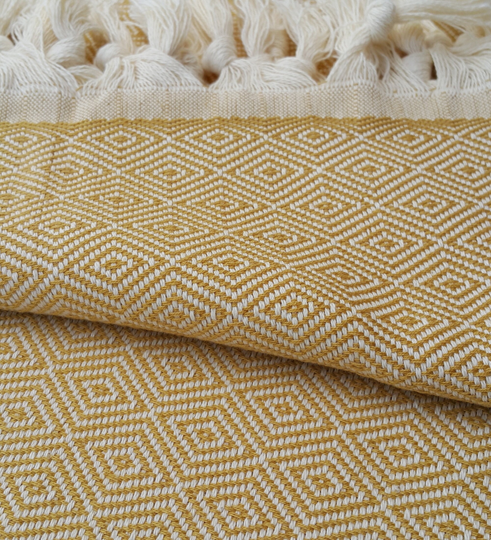 King Size Mustard Diamond Bed Blanket Throw Blanket Etsy