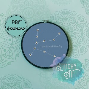 I Don&#39;t Speak Firefly - Harfoot - Quote - Constellation - Cross Stitch Pattern