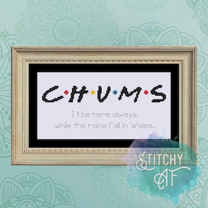 Patrón de punto de cruz de amigos