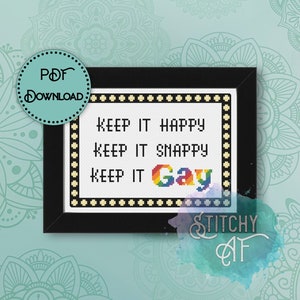 Keep It Gay Cross Stitch Pattern - The Producers - Pride Cross Stitch