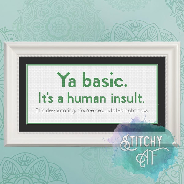 Michael - Ya Basic Cross Stitch Pattern -Snarky Cross Stitch