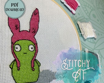 Louise&#39;s Hat Kuchi Kopi Cross Stitch Pattern - Bobs Burgers