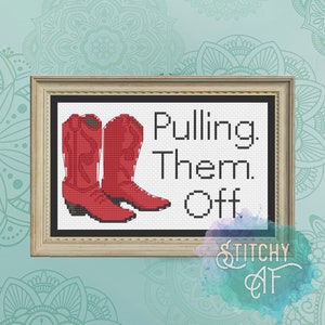 Pulling Them Off Cross Stitch Pattern - How I Met Your Mother - Snarky Cross Stitch