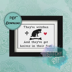 Cats Are Witches - OFMD Cross Stitch Pattern - Our Flag Means Death