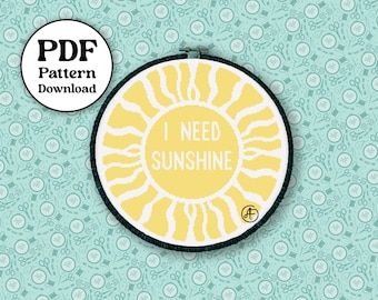 I need sunshine Cross stitch Pattern