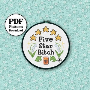 Five Star B*tch - Animal Crossing - Cross Stitch Pattern