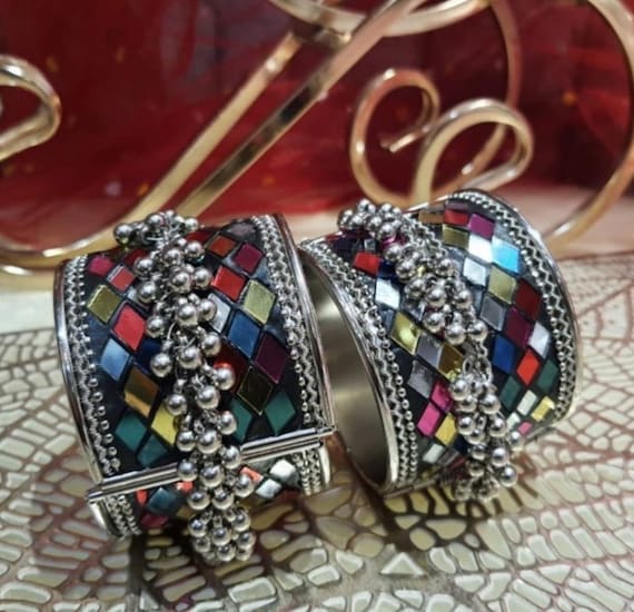 Buy Silvermerc Designs Traditional Ghungroo Oxidised Handmade Bracelet  online