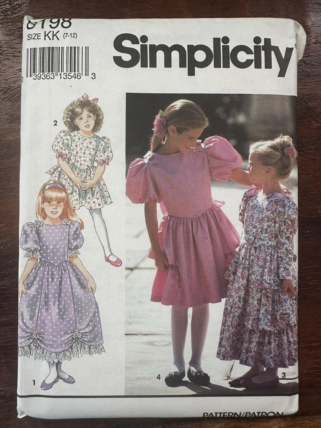 Simplicity 8198 Sewing Pattern: Girls Tiered Ruffle Dress, Size 7-12 - Etsy