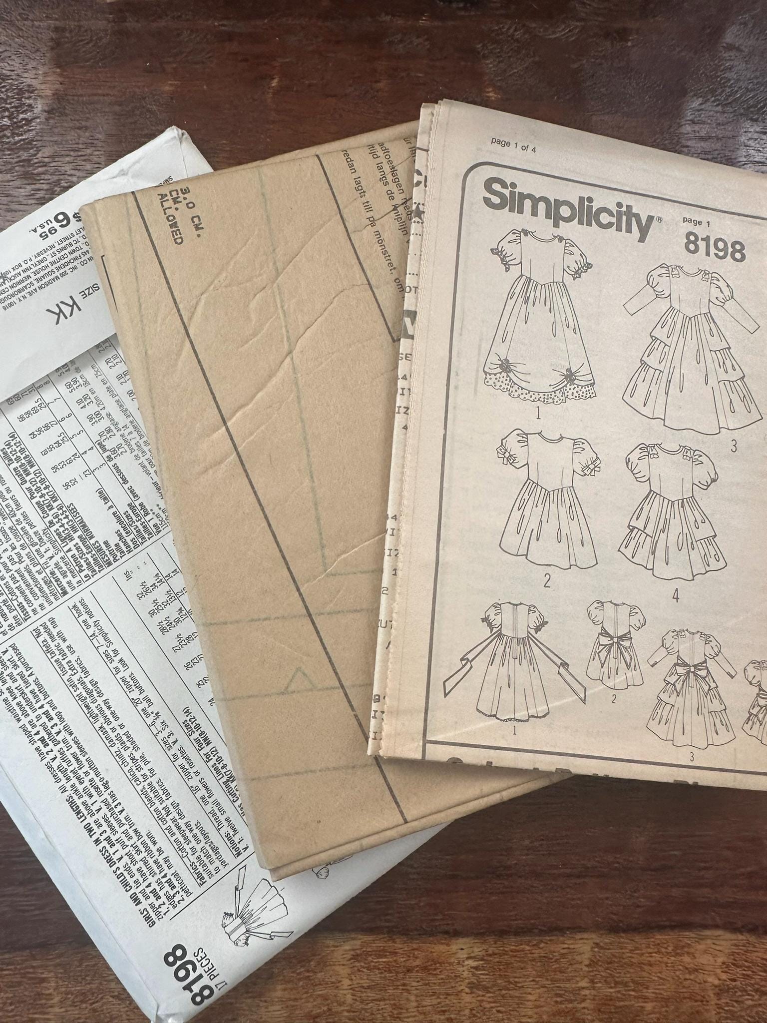 Simplicity 8198 Sewing Pattern: Girls Tiered Ruffle Dress, Size 7-12 - Etsy