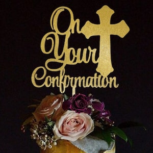 Confirmation Cake Topper Made From Wood, Keepsake Cake Topper,