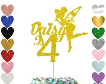 7. Personalised Fairy Cake Topper, Choose Your Name & Age, Birthday Cake Topper, Wedding, Party Cake Topper