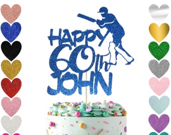 Resin Happy Birthday Cricketer /& Motto Creative Party Cake Topper
