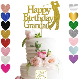 2. Personalised Golf Cake Topper, premium, birthday, wedding, baptism