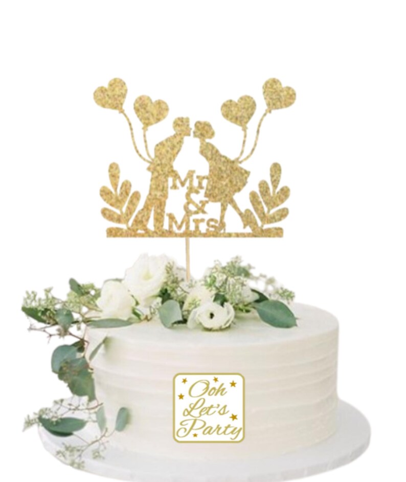 Extra Large Wedding Glitter Cake Topper, Choose Your Colour - Etsy