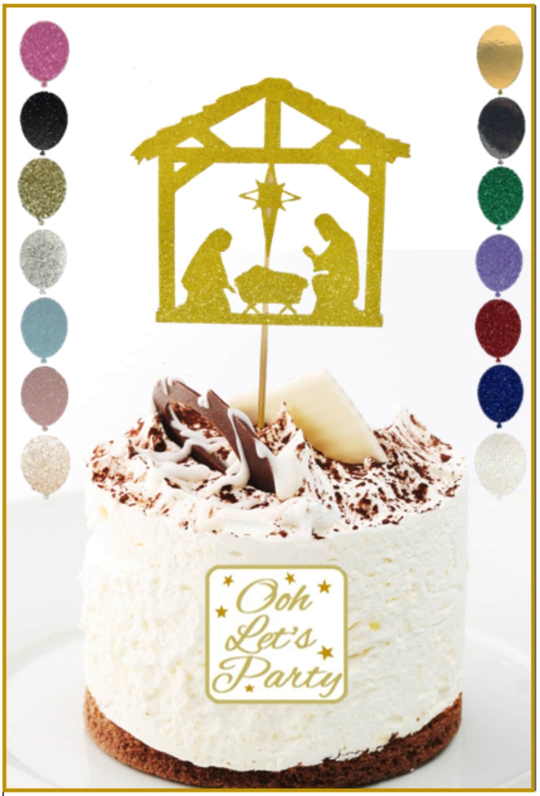 Christmas Nativity Scene Cake Topper Etsy