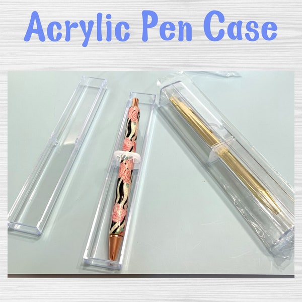 Acrylic Pen Case Acrylic Pen Display Case Personalized Pen Holder Custom Pen Case Pen Gift Case Fountain Pen Packing Case  Crafting Supplies