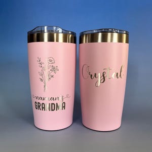 Vaso personalizado para abuela, taza de viaje personalizada para Nana, regalo de nieto, vaso con nombre, regalo de cumpleaños para abuela, idea de regalo para el día de los abuelos
