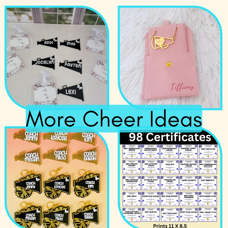 Cheer Tassel Charm Graduation Gift Senior Night Banquet Cheerleader Keepsake Team Spirit Jewelry Sport Banquet Award Gift Valentine Gift image 13