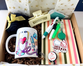 Nurse Appreciation Gift Box Teacher End of Year Gift Set Mothers Day Coffee Cup Thank You Gift School Nurse Birthday Gift Teacher Graduation