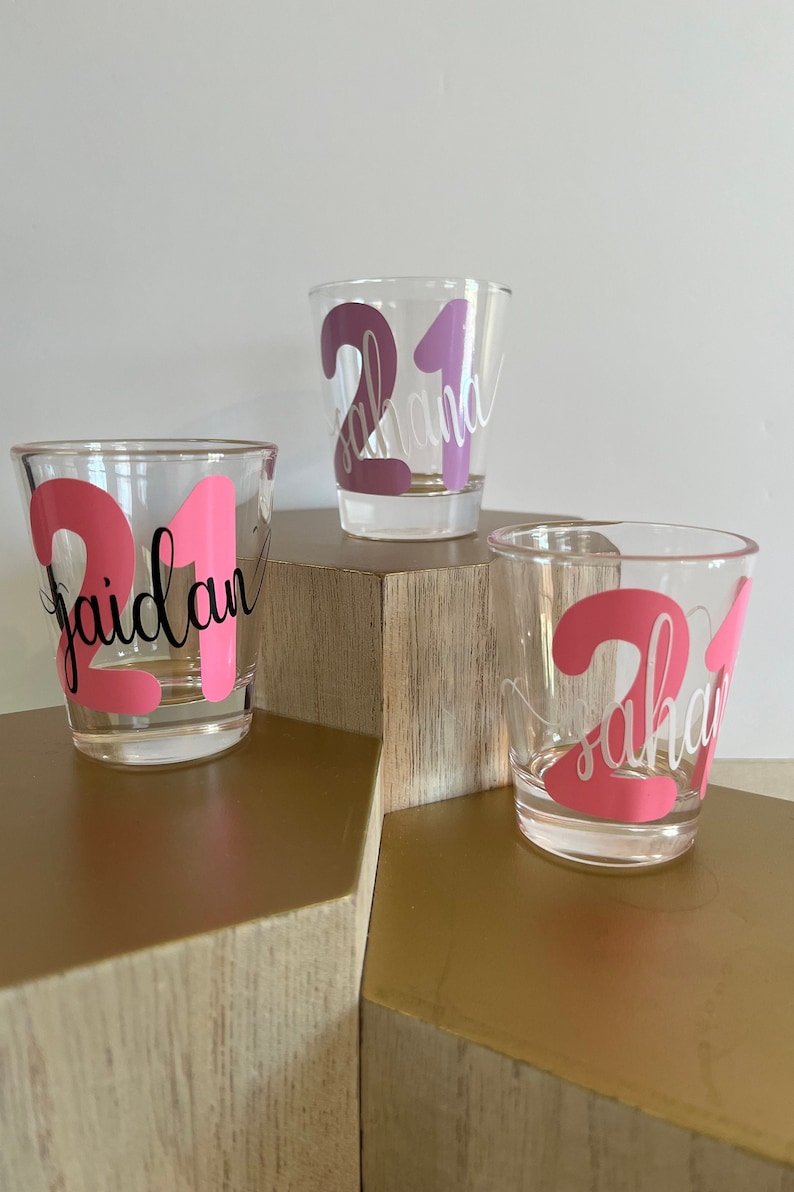Personalized Shot Glass 21st Birthday Gift Her Custom Birthday Gift 2003 Scorpio Birthday Gift Sagittarius Birthday Gift for Her Birthday Gift for Him Birthday Shot Glass Birthday Party Favor for Her Custom Party Favors Birthday Gift 21st Birthday custom shot glass for 21st birthday gift for her perfect for party supply or decor milestone birthday celebration for adult female college girl military girlfriend or daughter celebrating legal drinking age with friends or long distance