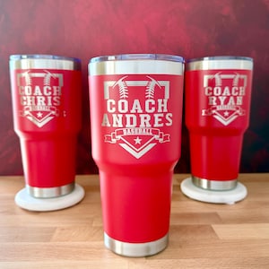Baseballtrainer Geschenk Individuell gravierte Tumbler Team Roster Personalisierte Trainer Wertschätzung Ende der Saison Bankett Danke Sport Team Geschenkidee