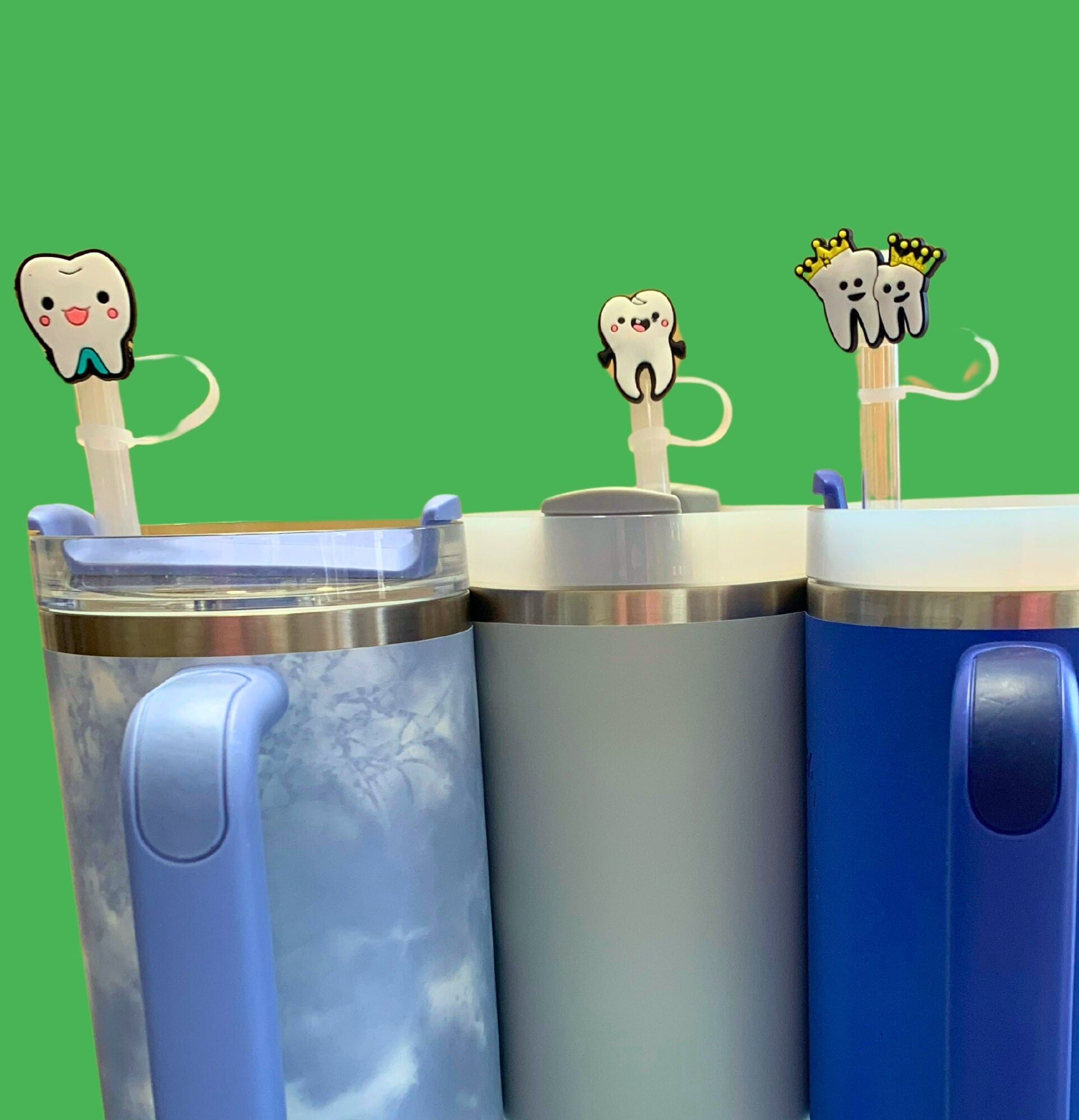 Dental Straw Cover Dental Assistant Tumbler Accessory Dental Student Stanley Straw Topper Dental Hygienist Life Dental Office Gift Dentist