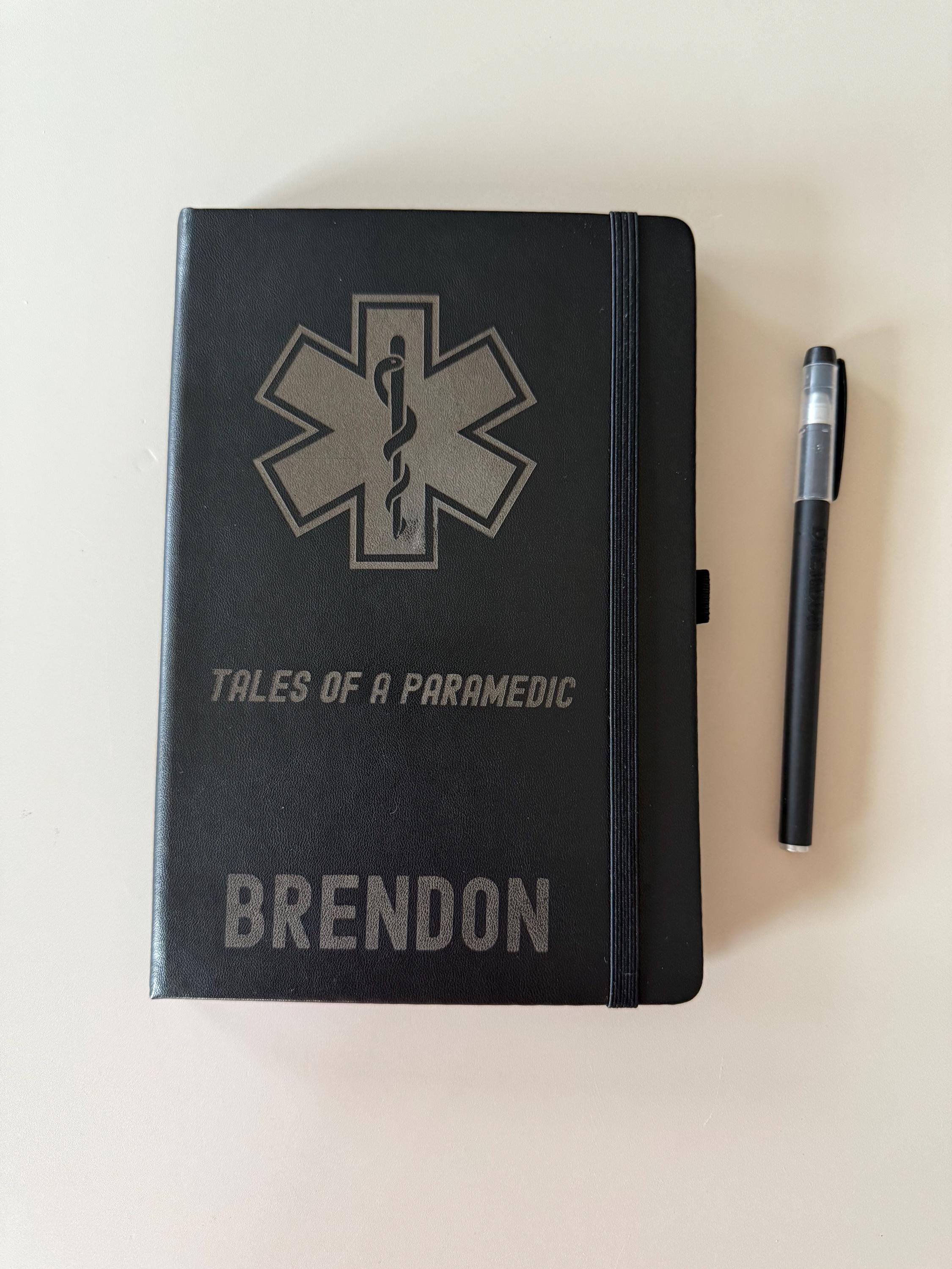 Personalized Paramedic Journal Engraved EMT Gift Star of Life Notebook ...