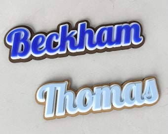Placa personalizada com o nome do bebê, presente para chá de bebê, lembrança personalizada com o nome do recém-nascido, decoração para prateleira do quarto do bebê, adereço para anúncio de nascimento, placa para fotos do hospital.