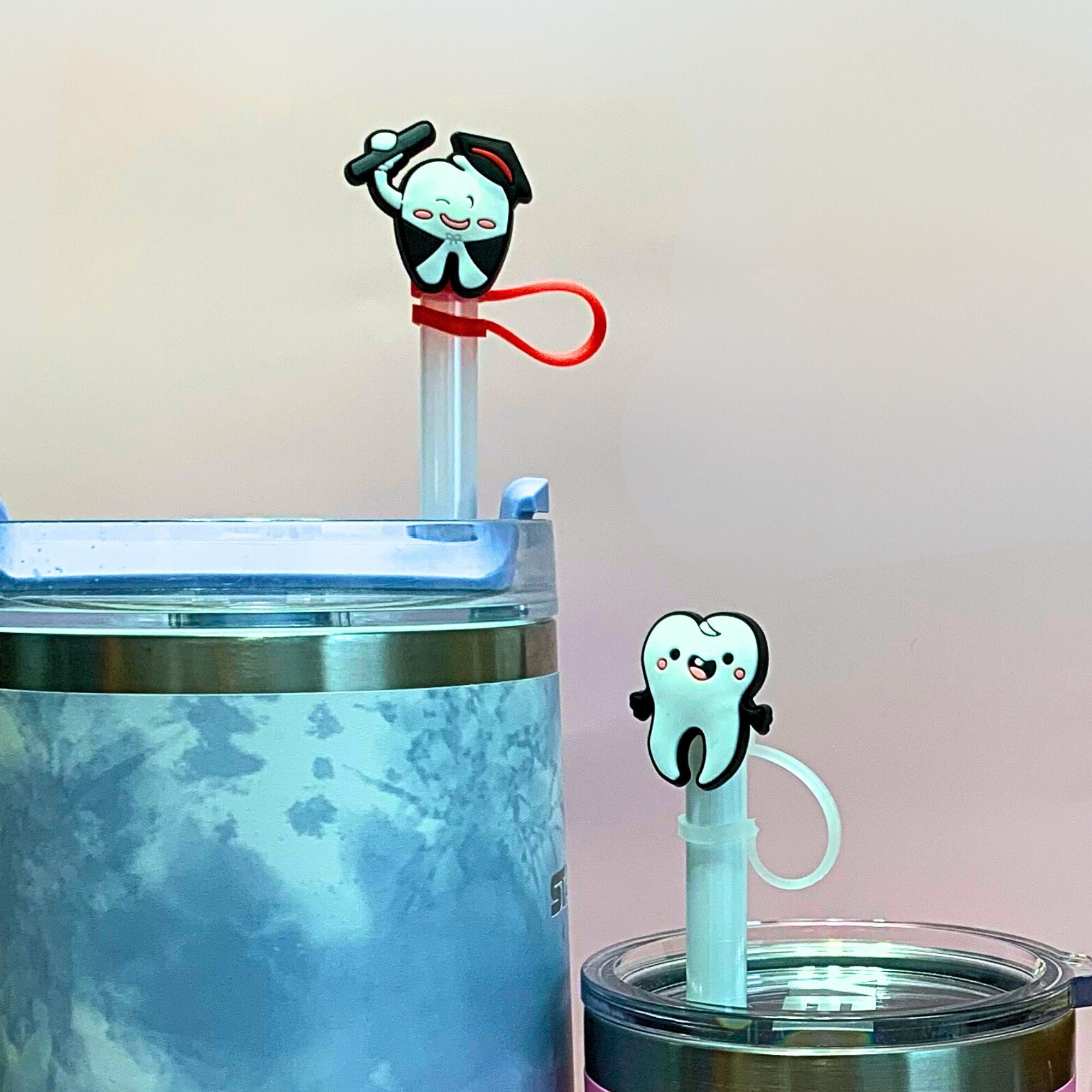 Dental Straw Cover Dental Assistant Tumbler Accessory Dental Student Stanley Straw Topper Dental Hygienist Life Dental Office Gift Dentist