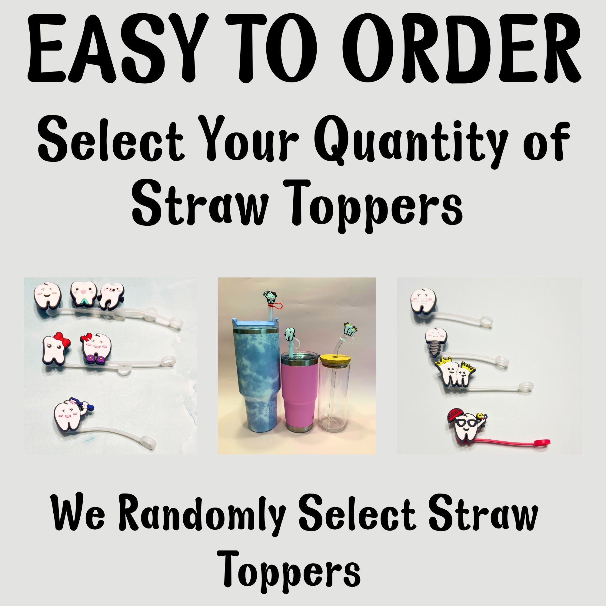 Dental Straw Cover Dental Assistant Tumbler Accessory Dental Student Stanley Straw Topper Dental Hygienist Life Dental Office Gift Dentist