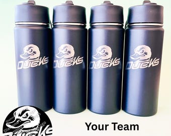 Garrafa esportiva de beisebol com logotipo personalizado, presente personalizado com nome, presente para treinador, banquete de equipe de fim de temporada, lembrança de torneio de beisebol para adolescentes
