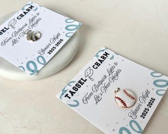 Pingente de Borla de Beisebol, Presente para a Noite dos Veteranos, Lembrancinha para o Banquete da Equipe, Recordação para o Jogador, Presente de Agradecimento ao Treinador, Símbolo de Espírito Esportivo, Prêmio de Fim de Temporada da Equipe
