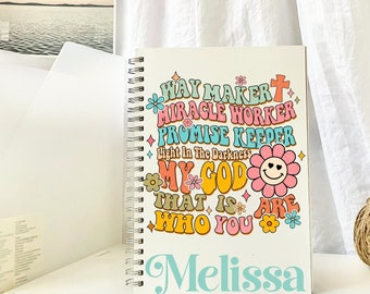 Personalized Gratitude Journal Custom Birthday Gift Christian Notebook Gift New Member Gift Teen Poem Book Custom Birthday Party Favor Gift