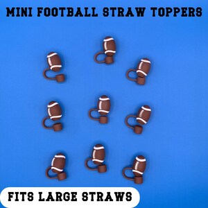 Football straw cover stanley tumbler accessory football mom life football player straw topper football team party gift football themed party unique football gift for little league middle school high school or travel team players thoughtful way to celebrate moms coaches or teammates affordable stocking stuffer swag bag filler or college football game day drink marker fun keepsake for nephews god children or grandchildren great idea for national football events