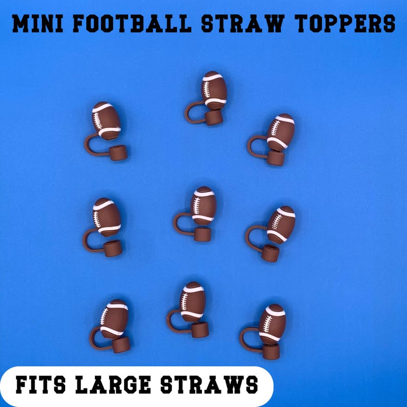 Football straw cover stanley tumbler accessory football mom life football player straw topper football team party gift football themed party unique football gift for little league middle school high school or travel team players thoughtful way to celebrate moms coaches or teammates affordable stocking stuffer swag bag filler or college football game day drink marker fun keepsake for nephews god children or grandchildren great idea for national football events