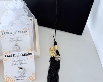 Pingente de borla de vôlei, presente para formatura de jogador, lembrança para banquete de equipe, presente para treinador de vôlei, token esportivo motivacional