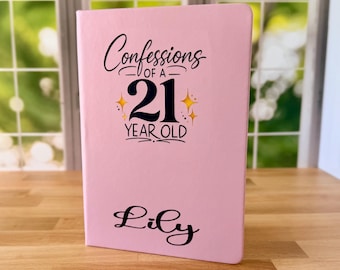 Diário de Confissões para o 21º Aniversário - Presente Divertido para Aniversário - Livro de Memórias para Festa de Meninas - Livro de Mensagens para Convidados - Presente para Melhor Amiga