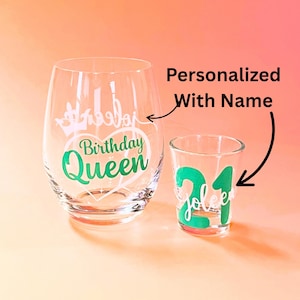 Sentimental turning 21 gift box for best friend daughter or college girl ideal for milestone celebration Unique 21st birthday care package for women  personalized glassware perfect gift idea for her  as she is celebrating legal drinking age in style Turning 21 birthday gift box for her complete with personalized party essentials designed for best friend daughter or girlfriend milestone birthday care package for women celebrating with friends college Little gift for big sorority sister